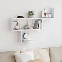 Berkfield Home Wall Shelf White 100x15x70 cm Engineered Wood | Size: 100 x 15 x 70 cm