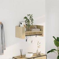 Berkfield Home Wall Shelf Sonoma Oak 70.5x35x30.5 cm Engineered Wood in Tan