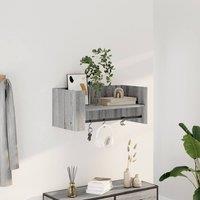 Berkfield Home Wall Shelf Grey Sonoma 70.5x35x30.5 cm Engineered Wood