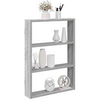 Berkfield Home Wall Shelf Grey Sonoma 43x9x60 cm Engineered Wood | Size: 43 x 9 x 60 cm