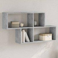 Berkfield Home Wall Shelf Concrete Grey 100x20x53 cm Engineered Wood | Size: 100 x 20 x 53 cm