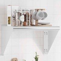 Berkfield Home Wall Shelf 50x30x31 cm Silver Stainless Steel | Size: 50 x 30 x 31 cm