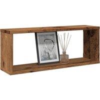 Berkfield Home Wall Cube Shelves 6 pcs Old Wood 60x15x23 cm Engineered Wood in Brown | Size: 60 x 15 x 23 cm
