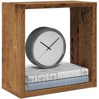 Berkfield Home Wall Cube Shelves 4 pcs Old Wood 30x15x30 cm Engineered Wood in Brown | Size: 30 x 15 x 30 cm