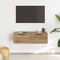 Berkfield Home Wall Cabinet Artisan Oak 68x30x20 cm Engineered Wood in Brown | Size: 68 x 30 x 20 cm