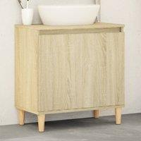 Berkfield Home Sink Cabinet Sonoma Oak 58x33x60 cm Engineered Wood in Light Oak | Size: 58 x 33 x 60 cm
