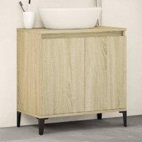 Berkfield Home Sink Cabinet Sonoma Oak 58x33x60 cm Engineered Wood in Light Oak | Size: 58 x 33 x 60 cm
