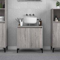 Berkfield Home Sink Cabinet Grey Sonoma 58x33x60 cm Engineered Wood | Size: 58 x 33 x 60 cm