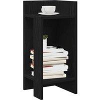 Berkfield Home Side Tables 2 pcs with Shelf Black 25.5x27x60 cm