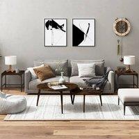 Berkfield Home Side Tables 2 pcs Smoked Oak 40x40x35 cm Engineered Wood in Brown | Size: 40 x 40 x 35 cm