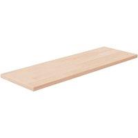 Berkfield Home Shelf Board 60x20x1.5 cm Untreated Solid Wood Oak in Light Tan