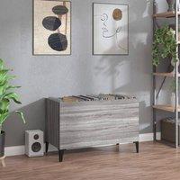 Berkfield Home Record Cabinet Grey Sonoma 74.5x38x48 cm Engineered Wood