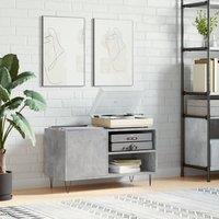 Berkfield Home Record Cabinet Concrete Grey 85x38x48 cm Engineered Wood | Size: 85 x 38 x 48 cm
