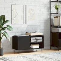 Berkfield Home Record Cabinet Black 85x38x48 cm Engineered Wood | Size: 85 x 38 x 48 cm