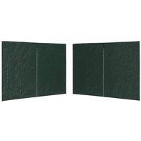 Berkfield Home Party Tent Sidewall 2 pcs with Zipper PE Green