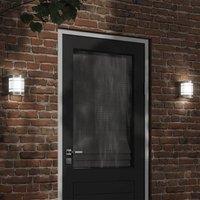 Berkfield Home Outdoor Wall Lights 2pcs Silver Stainless Steel