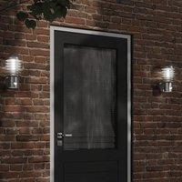 Berkfield Home Outdoor Wall Light with Sensor Silver Stainless Steel