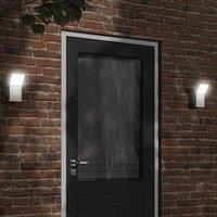 Berkfield Home Outdoor LED Wall Light White Die-cast Aluminium