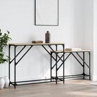 Berkfield Home Nesting Console Tables 2 pcs Sonoma Oak Engineered Wood in Light Tan