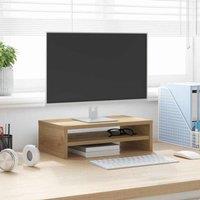 Berkfield Home Monitor Stand Artisan Oak 42x24x13 cm Engineered Wood in Brown | Size: 42 x 24 x 13 cm