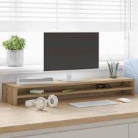Berkfield Home Monitor Stand Artisan Oak 100x24x13 cm Engineered Wood in Brown | Size: 100 x 24 x 13 cm