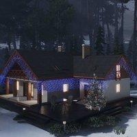 Berkfield Home LED Curtain Icicle Lights 10m 400 LED Blue 8 Function