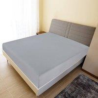 Berkfield Home Jersey Fitted Sheet Grey 160x200 cm Cotton