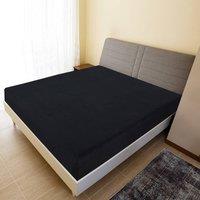 Berkfield Home Jersey Fitted Sheet Black 140x200 cm Cotton
