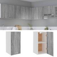 Berkfield Home Hanging Cabinet Grey Sonoma 29.5x31x60 cm Engineered Wood