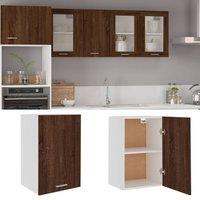 Berkfield Home Hanging Cabinet Brown Oak 39.5x31x60 cm Engineered Wood