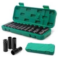 Havendro 10PCS Deep Impact Socket Set - 1/2" Drive in Black