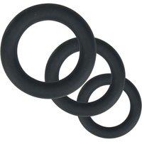 Loving Joy Men's Thick Silicone Love Rings 3 Pack in Grey