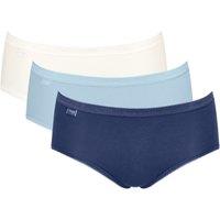 Sloggi Women's Basic+ Midi 3 Pack Briefs in Blue | Size: 18