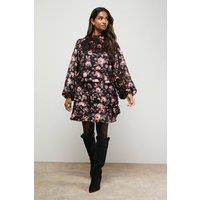 Oasis Women's Devore Tiered Boho Mini Dress in Rose | Size: 10