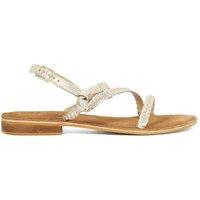 Dune London Women's 'Liller' Leather Sandals in Gold | Size: 4