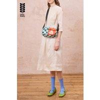 Orla Kiely Women's Geometric Floral Camera Bag with Crossbody Strap & Front Pockets