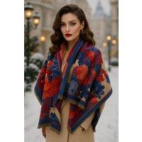Lemon Daisy Accessories Women's Shirin Autumn Winter Scarf in Blue