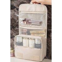 Everyday The Label Women's Apricot Multi-functional Make Up Organizer Travel Toiletry Bag in Beige