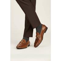 Silver Street London Men's Richmond Leather Trim Loafers in Tan | Size: 8