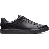 Clarks Men's Romsey Lace Black Leather Trainers, Lace Up | Size: 8.5-Standard Fit