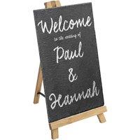 Argon Tableware Wooden Table Easel & Slate Board Set