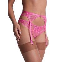 Aubade Women's Rules of Attraction Suspender Belt in Pink | Size: 10