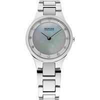 Bering Time Women's 32327-701 Ceramic Quartz Watch in Silver