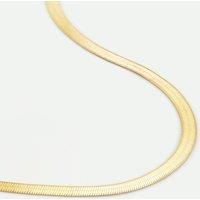 The Fine Collective Women's 9ct Yellow Gold Herringbone Chain Necklace 16 + 2 inch | Size: 16-18inch
