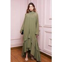 TFNC London Women's Rumi Olive Maxi Dress in Green | Size: 8