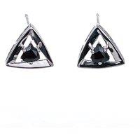 Ojewellery Women's Sapphire Earrings Studs Trillion in Blue