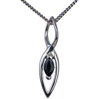 Ojewellery Women's Sapphire Pendant Marquise Infinity Drop in Blue | Size: 18 inches