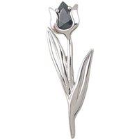 Ojewellery Women's Sapphire Tulip Flower Brooch in Dark Blue