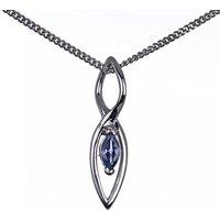 Ojewellery Women's Tanzanite Pendant Marquise Dangle in Blue | Size: 18 inches
