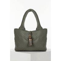 Luella Grey Women's 'Saskia' Khaki Large Woven Tote